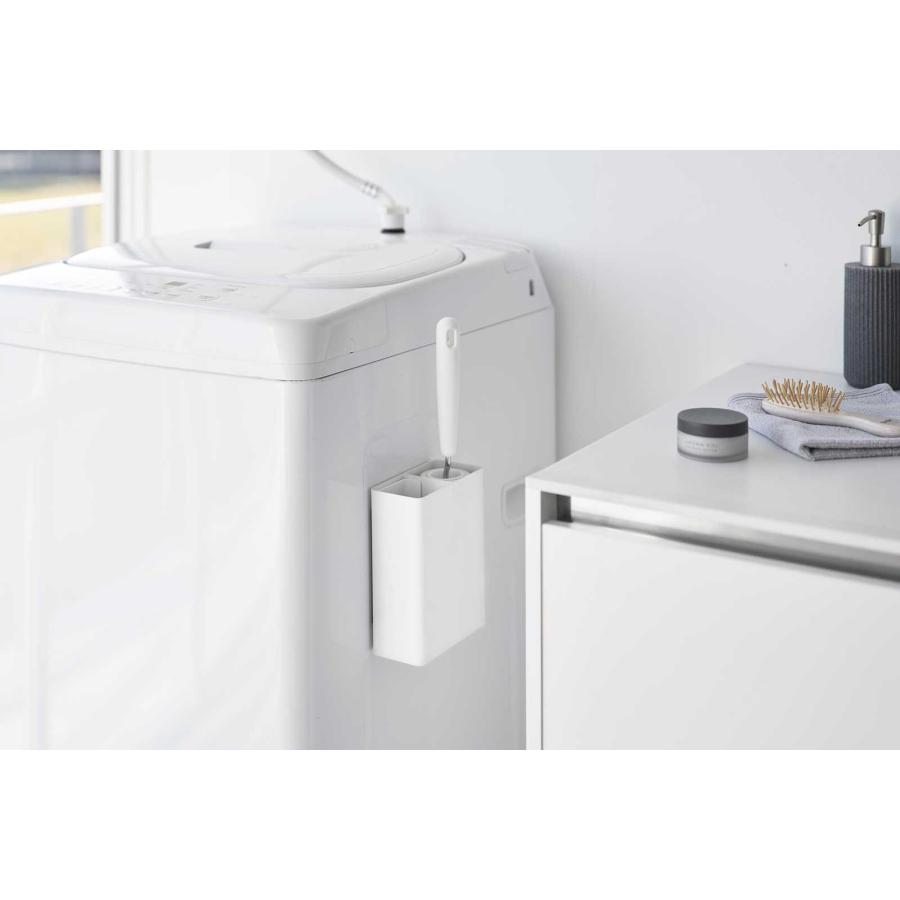 衣類用粘着クリーナースタンド 山崎実業 tower タワー マグネット粘着クリーナースタンド収納&ダストボックス 衣類用粘着ローラー ホワイト | tower | 07