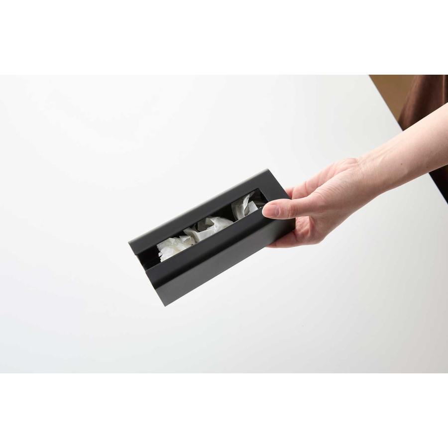 衣類用粘着クリーナースタンド 山崎実業 tower タワー マグネット粘着クリーナースタンド収納&ダストボックス 衣類用粘着ローラー ブラック | tower | 06