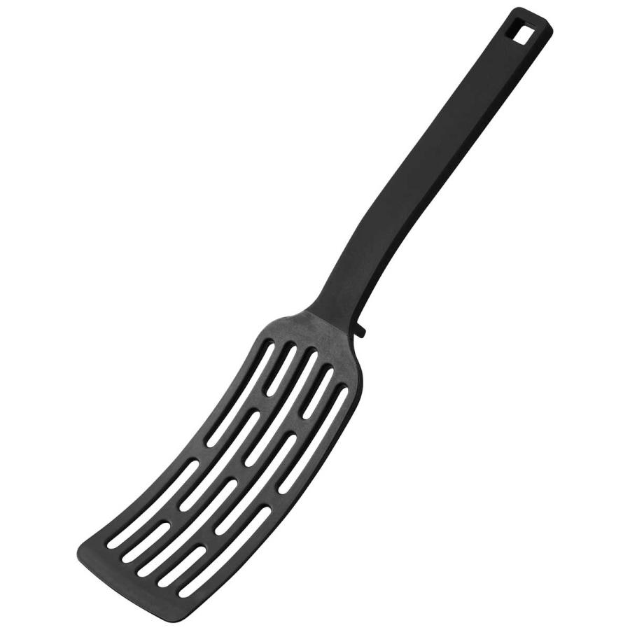 フライ返し 山崎実業 正規品 tower タワー シリコーンハンドルロングターナー S ターナー  1500 ブラック | tower | 01