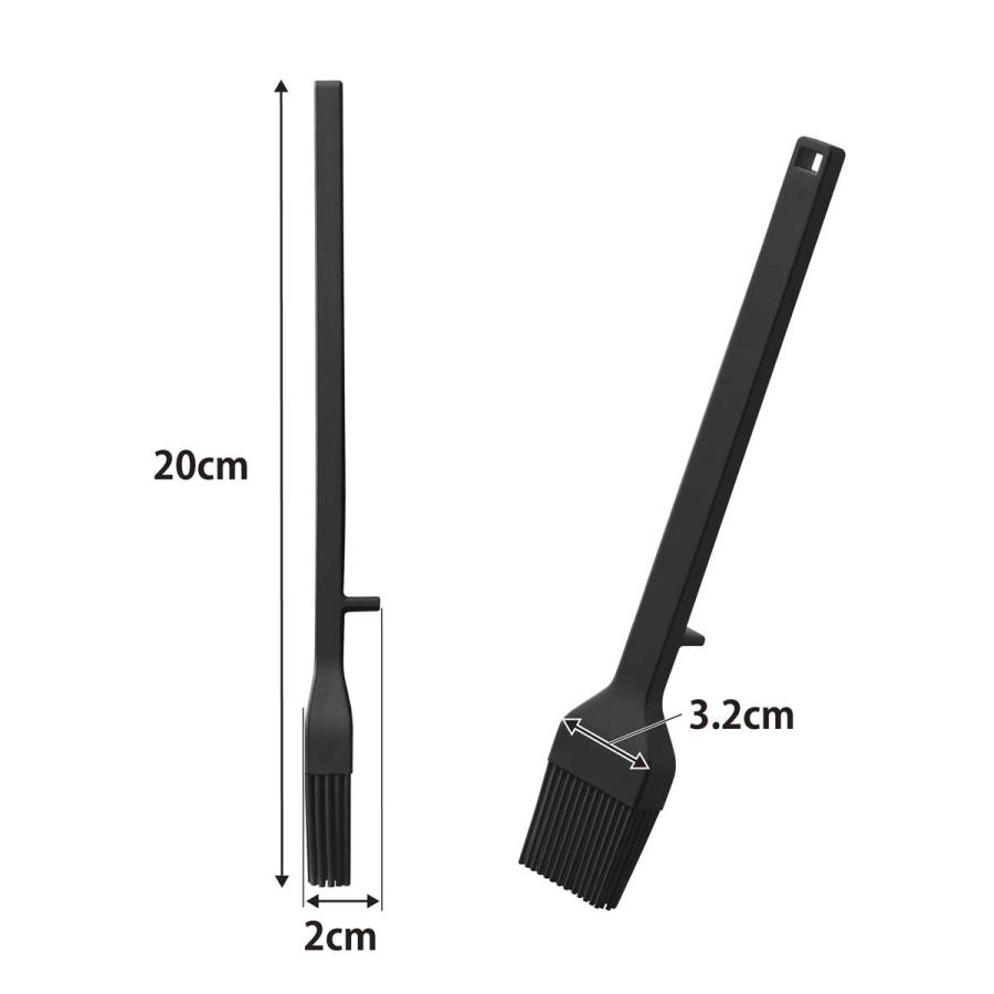 料理刷毛 山崎実業 正規品 tower タワー シリコーン調理ハケ 料理用ハケ 油引き  1774 ブラック | tower | 08