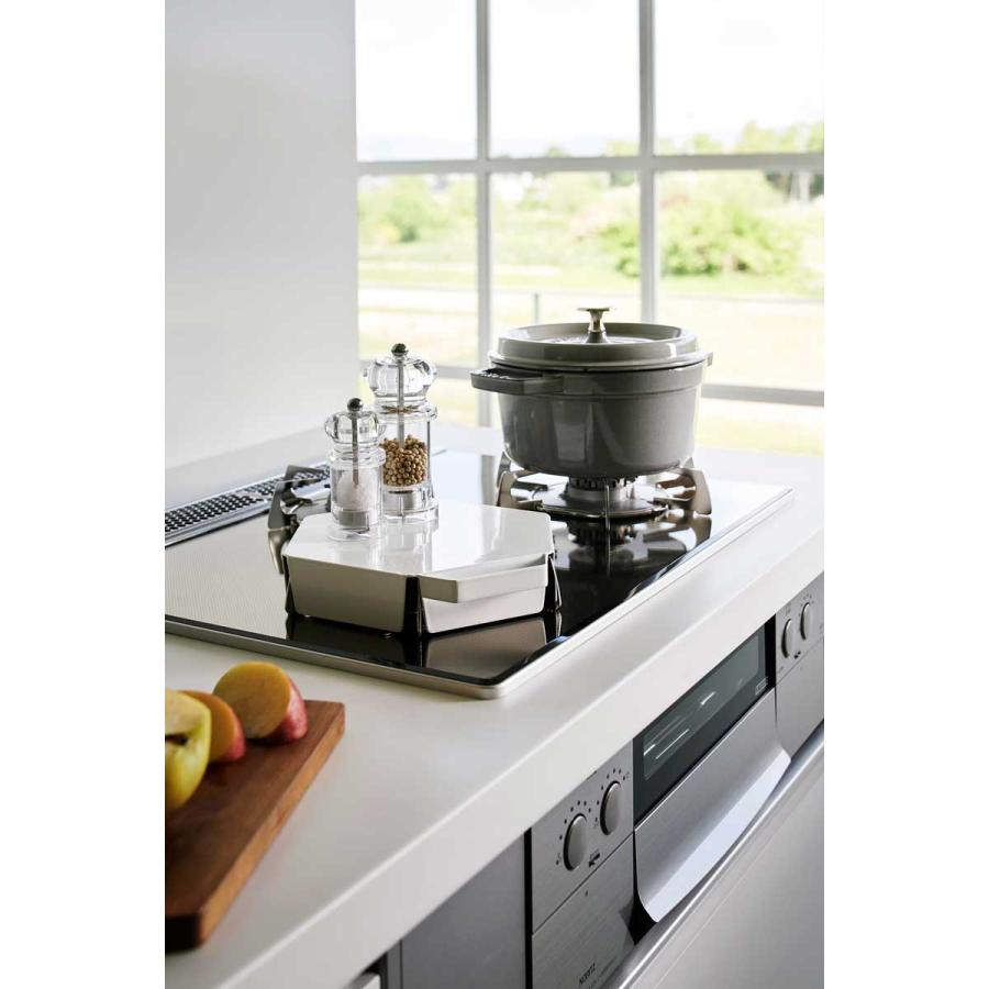 五徳カバー 山崎実業 正規品 tower タワー 立てて置ける五徳カバー コンロカバー  1413 ホワイト | tower | 02