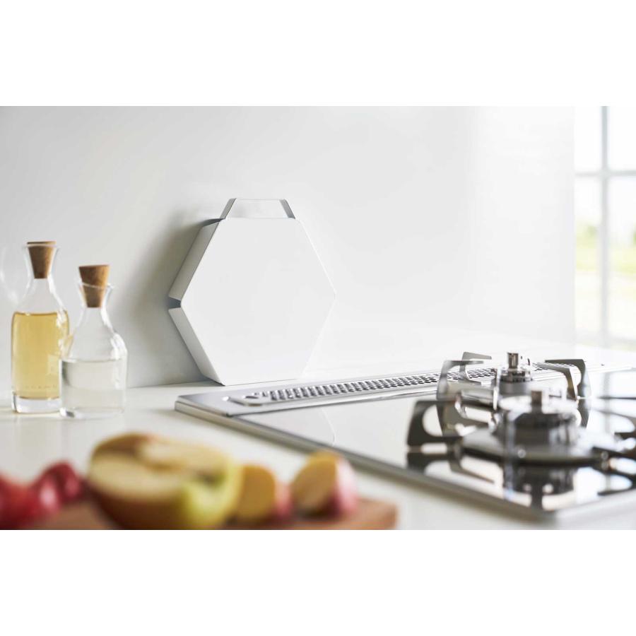 五徳カバー 山崎実業 正規品 tower タワー 立てて置ける五徳カバー コンロカバー  1413 ホワイト | tower | 03