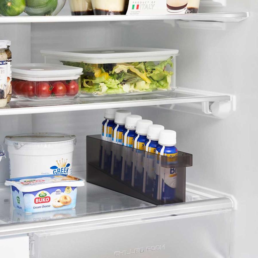 冷蔵庫収納ケース 山崎実業 正規品 tower タワー 冷蔵庫中ミニドリンク収納ケース 冷蔵庫用収納ケース  1445 ブラック | tower