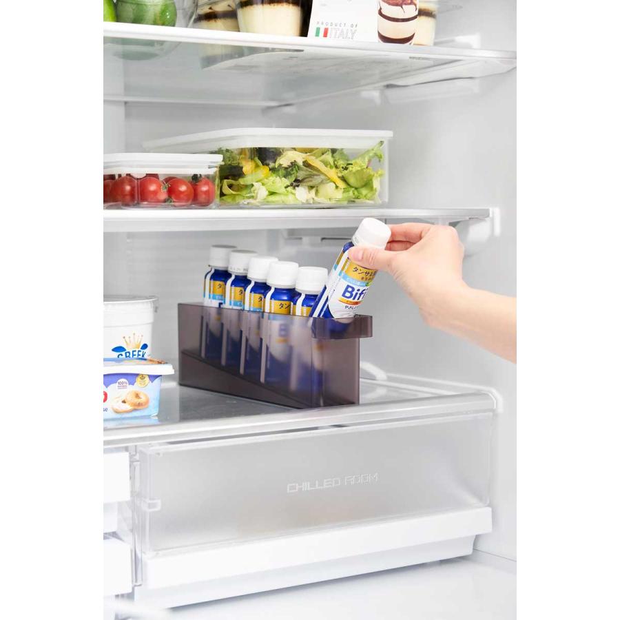 冷蔵庫収納ケース 山崎実業 正規品 tower タワー 冷蔵庫中ミニドリンク収納ケース 冷蔵庫用収納ケース  1445 ブラック | tower | 05