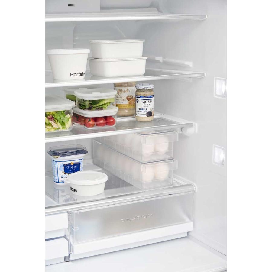 冷蔵庫収納ケース 山崎実業 正規品 tower タワー 冷蔵庫中蓋付き卵ケース 冷蔵庫用収納ケース  1481 ホワイト | tower | 03