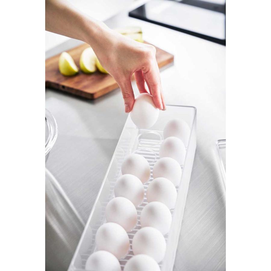 冷蔵庫収納ケース 山崎実業 正規品 tower タワー 冷蔵庫中蓋付き卵ケース 冷蔵庫用収納ケース  1481 ホワイト | tower | 07