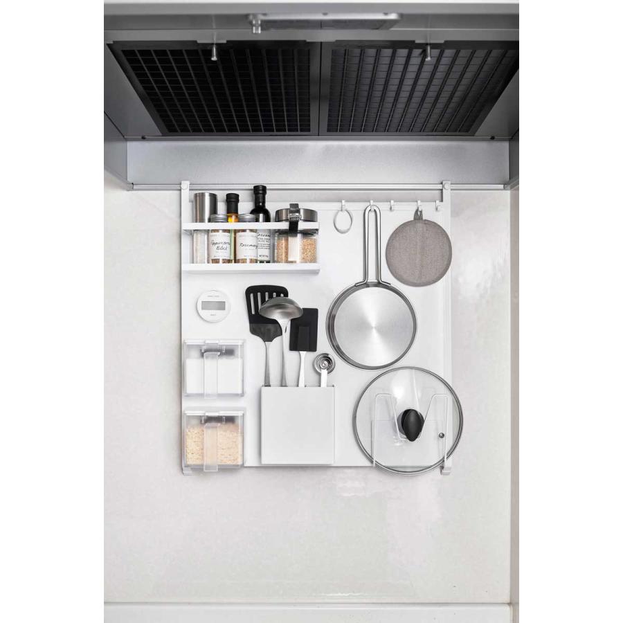 キッチン収納 山崎実業 正規品 tower タワー レンジフードスチールパネル 収納フック  1735 ホワイト | tower | 04