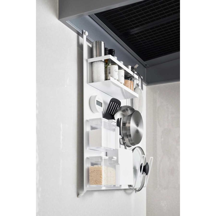 キッチン収納 山崎実業 正規品 tower タワー レンジフードスチールパネル 収納フック  1735 ホワイト | tower | 05