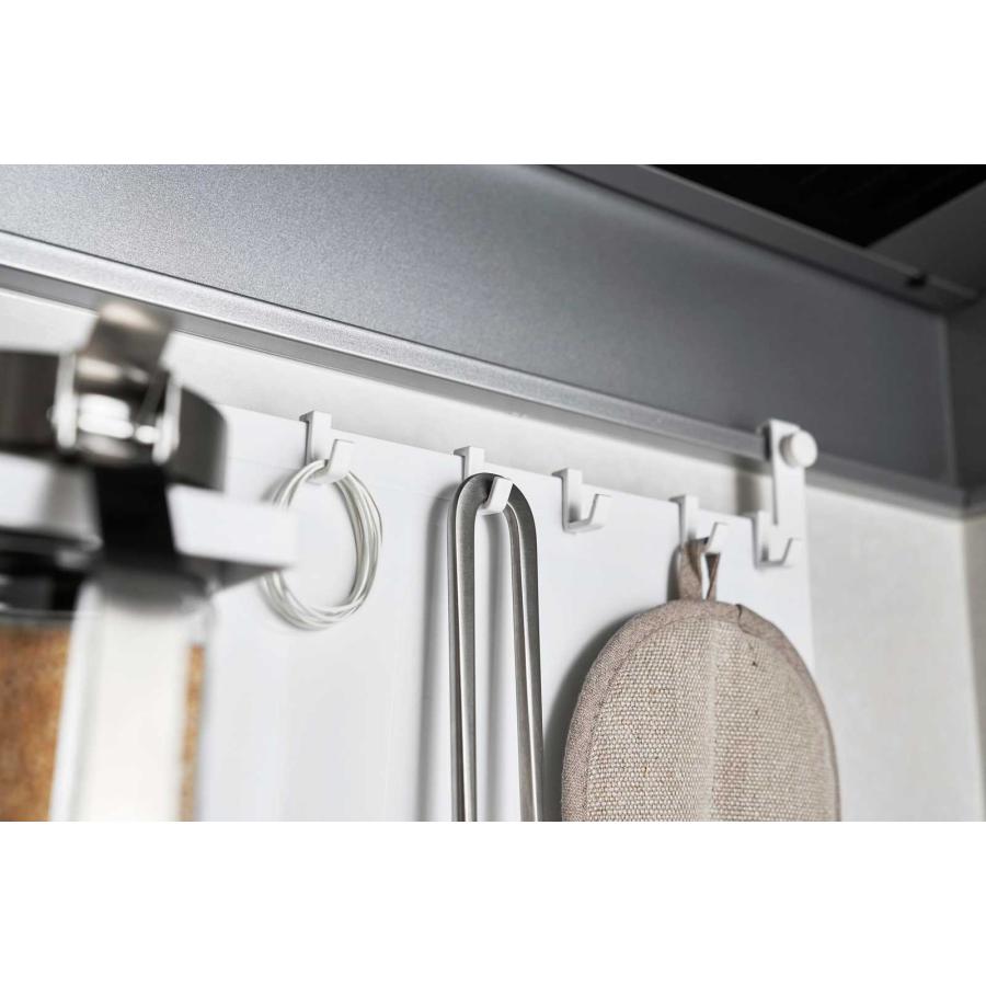 キッチン収納 山崎実業 正規品 tower タワー レンジフードスチールパネル 収納フック  1735 ホワイト | tower | 07