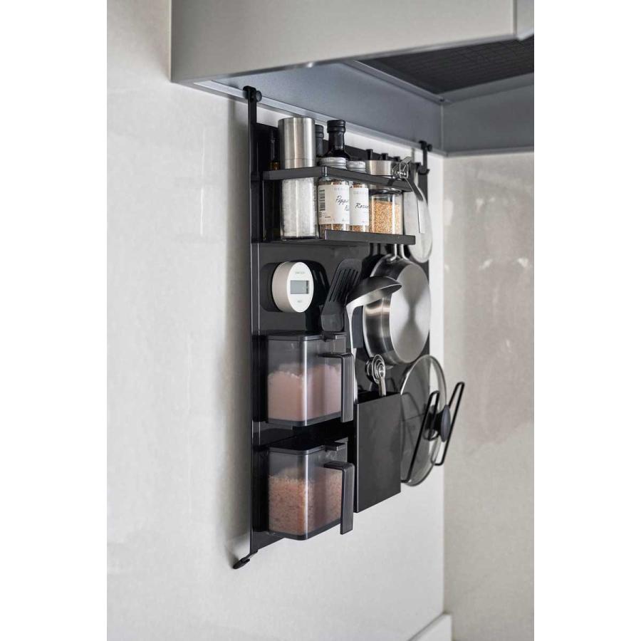 キッチン収納 山崎実業 正規品 tower タワー レンジフードスチールパネル 収納フック  1736 ブラック | tower | 05