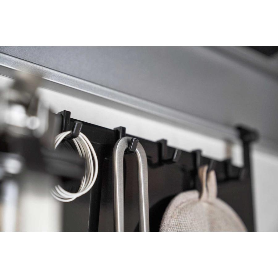 キッチン収納 山崎実業 正規品 tower タワー レンジフードスチールパネル 収納フック  1736 ブラック | tower | 07