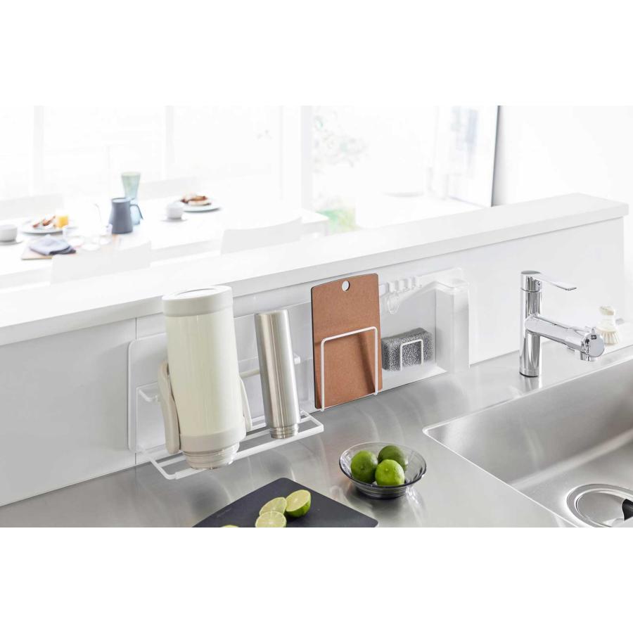 キッチン収納 山崎実業 正規品 tower タワー フィルムフックスチールパネル ワイド 収納フック  1512 ホワイト | tower | 04