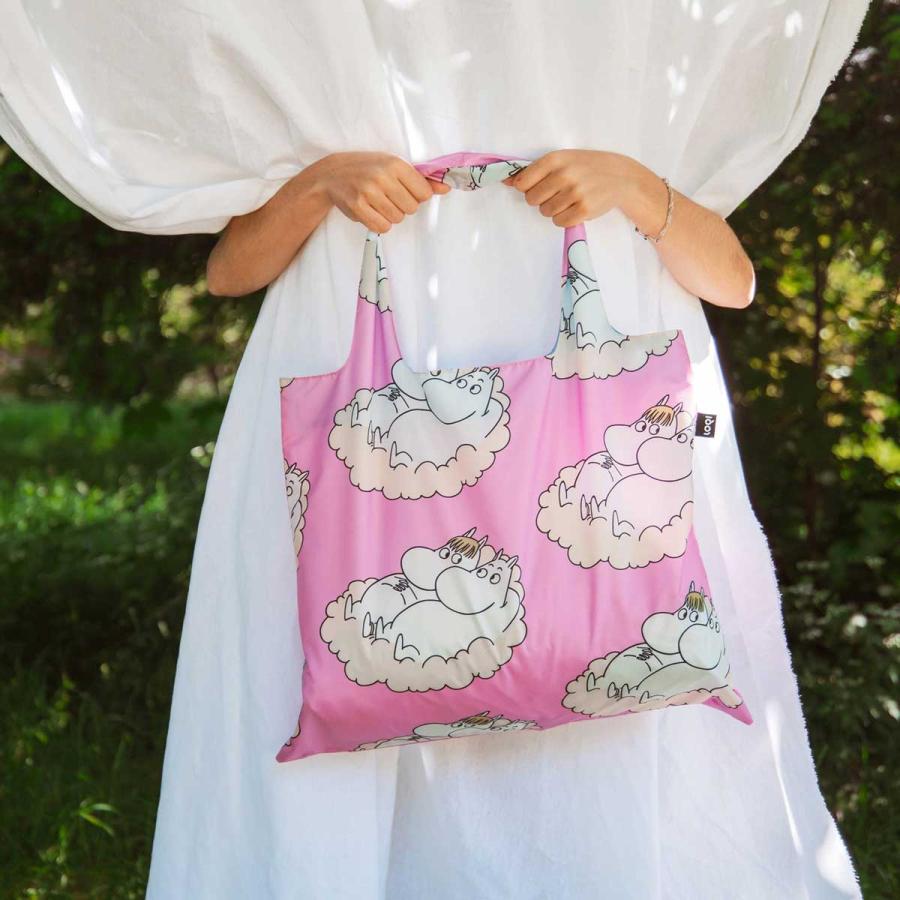 折りたたみトート エコバッグ 正規品 LOQI ローキー Recycled Bag トートバッグ ポーチ付き MOOMIN/CLOUD ムーミン/クラウド | LOQI | 01