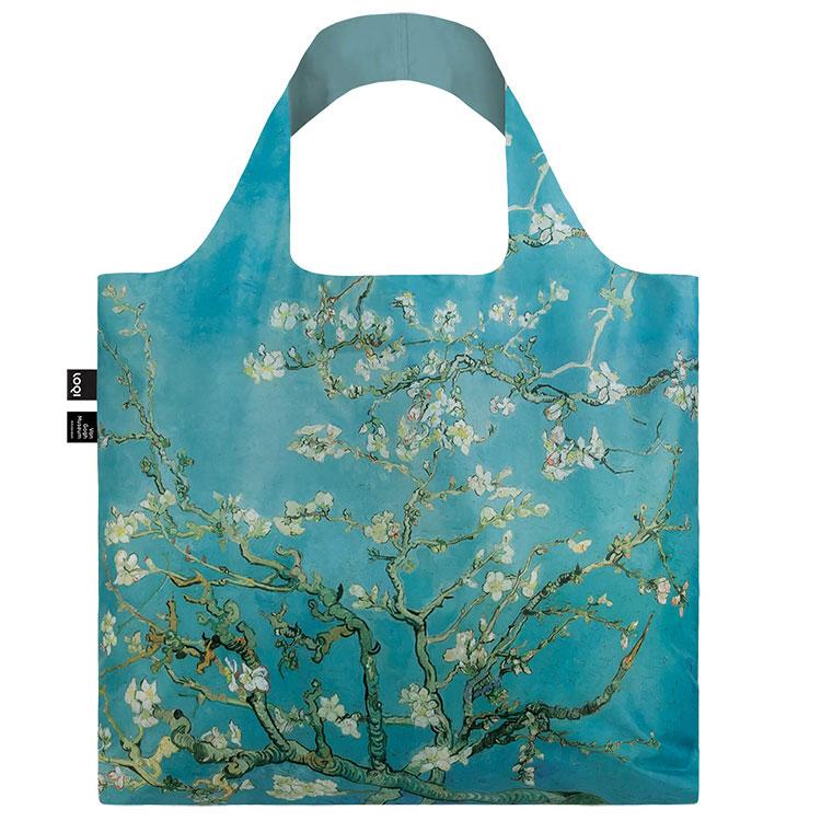 折りたたみトート エコバッグ ローキー LOQI 正規品 Recycled Bag 大きめ トートバッグ MUSEUM Collection ヴィンセント・ヴァン・ゴッホ / アーモンドの木の花 | LOQI