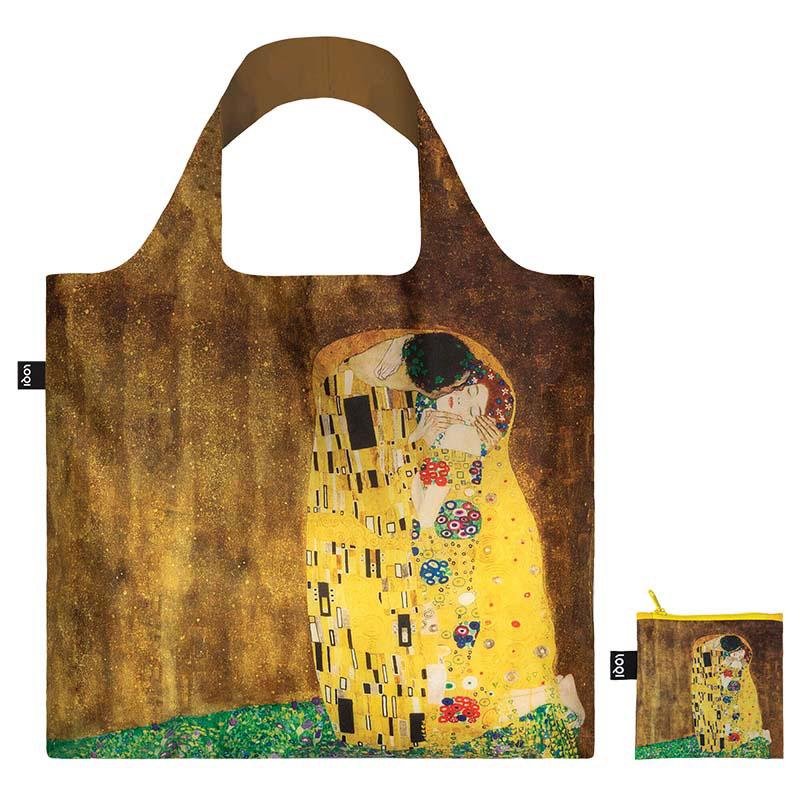 エコバッグ ローキー LOQI 正規品 Recycled Bag 折りたたみ トートバッグ MUSEUM Collection グスタフ・クリムト/接吻 |  | 01
