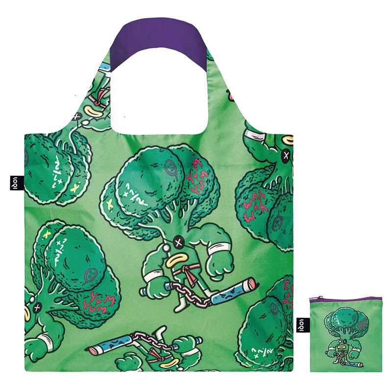 エコバッグ ローキー LOQI 正規品 Recycled Bag 折りたたみ トートバッグ ARTIST Collection ブロスマインド/イート ユア グリーン |  | 01