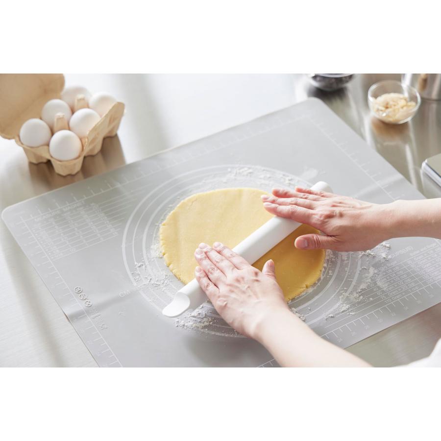 キッチンツール 山崎実業 正規品 tower タワー スケッパー付きシリコーンめん棒 調理器具 調理ツール  1411 ホワイト | tower | 03