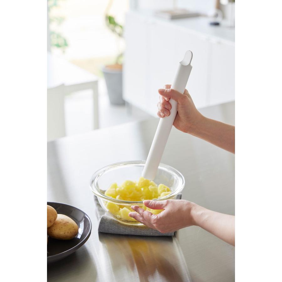 キッチンツール 山崎実業 正規品 tower タワー スケッパー付きシリコーンめん棒 調理器具 調理ツール  1411 ホワイト | tower | 06