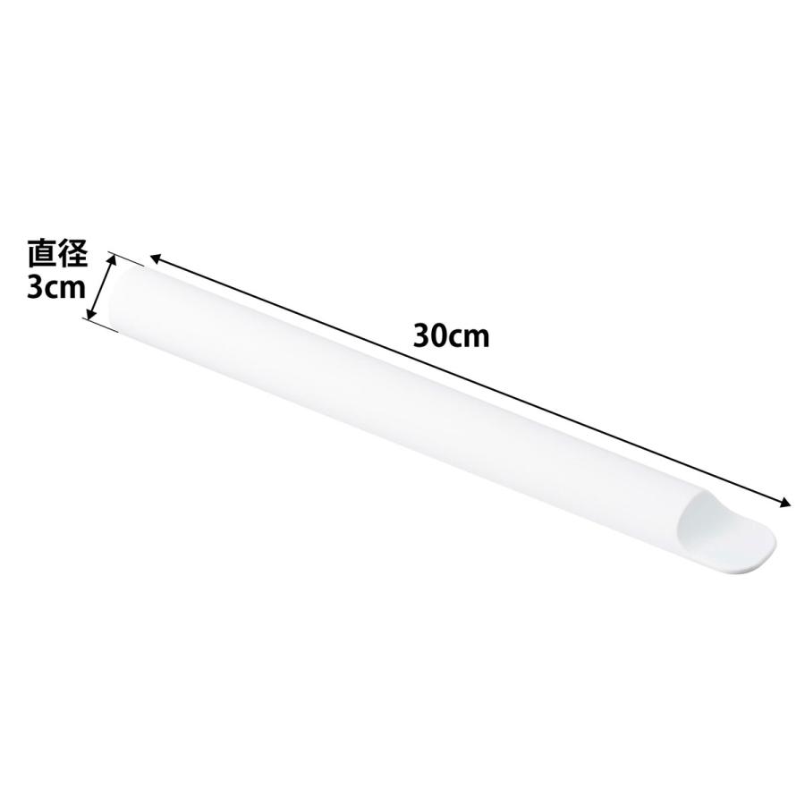 キッチンツール 山崎実業 正規品 tower タワー スケッパー付きシリコーンめん棒 調理器具 調理ツール  1411 ホワイト | tower | 08