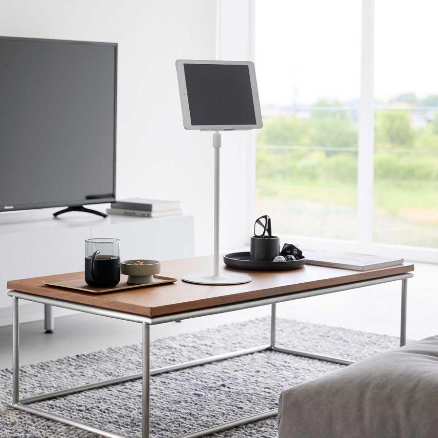 タブレットスタンド 山崎実業 正規品 smart スマート 高さと角度が調節できるタブレットスタンド タブレット収納スタンド  1433 ホワイト | 