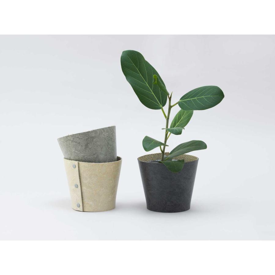 鉢カバー 100％ 100パーセント 100percent EARTH POT - Linoleum - S 観葉植物 多肉植物 アースポット リノリウム Sサイズ ライトグレー | 100percent | 01