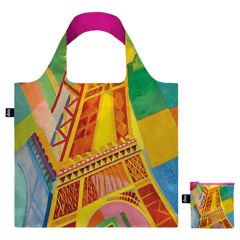 エコバッグ ローキー LOQI 正規品 Recycled Bag 折りたたみ トートバッグ MUSEUM Collection ロベール・ドローネー/エッフェル塔 |  | 01