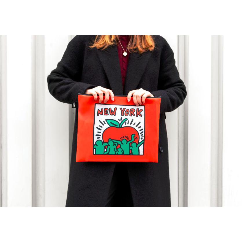 ポーチセット ローキー LOQI 正規品 Zip Pockets Recycled ジッパーポーチ ジップポケット 3点セット MUSEUM Collection キース・へリング |  | 02
