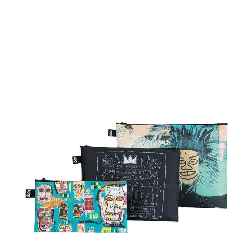ポーチセット LOQI ローキー Zip Pockets ジップポケット Jean-Michel Basquiat ジャン-ミッシェル・バスキア/クラウン、ペッツ ディスペンサー、アンタイトル | LOQI | 02