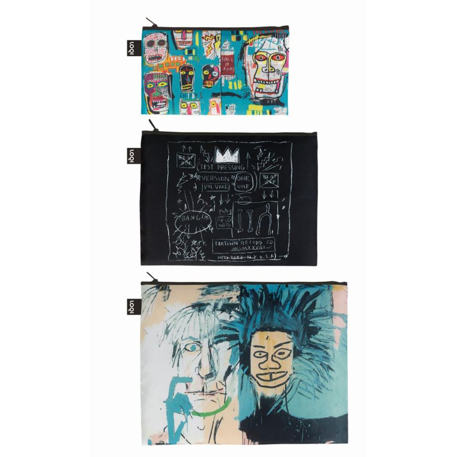 ポーチセット LOQI ローキー Zip Pockets ジップポケット Jean-Michel Basquiat ジャン-ミッシェル・バスキア/クラウン、ペッツ ディスペンサー、アンタイトル | LOQI | 03