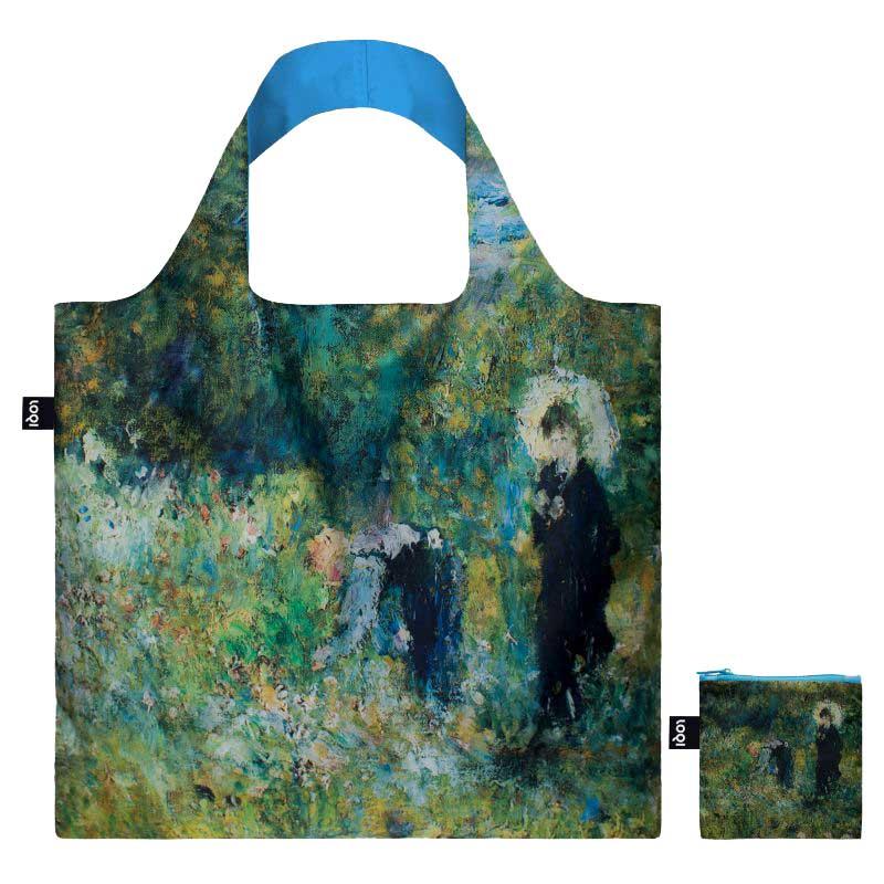 折りたたみトート エコバッグ ローキー LOQI Recycled Bag 絵画 MUSEUM Collection ルノワール/ウーマン ウイズ パラソル イン ガーデン（庭で日傘を持つ女性） |  | 01