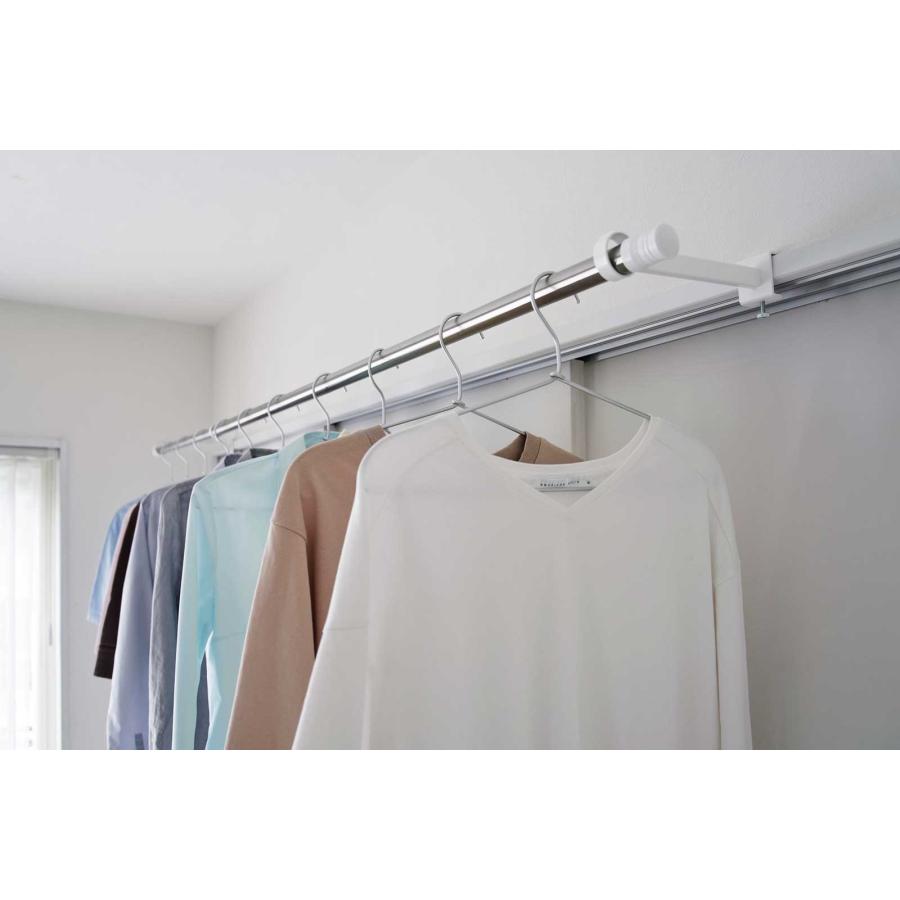 室内干し 山崎実業 正規品 tower タワー 鴨居室内物干しポールホルダー 奥行ワイド 室内物干し  1586 ホワイト | tower | 03
