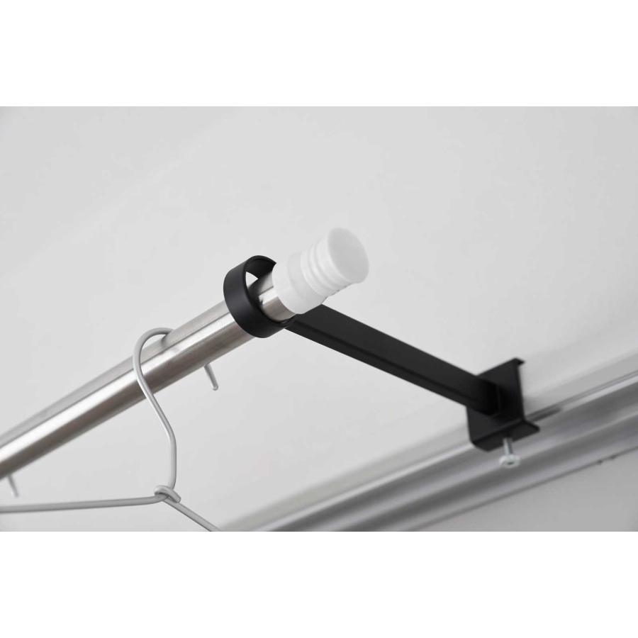 室内干し 山崎実業 正規品 tower タワー 鴨居室内物干しポールホルダー 奥行ワイド 室内物干し  1587 ブラック | tower | 04