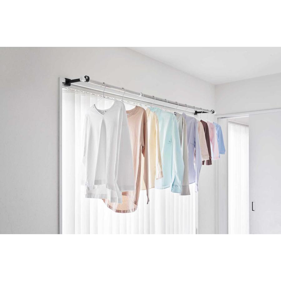 室内干し 山崎実業 正規品 tower タワー 鴨居室内物干しポールホルダー 奥行ワイド 室内物干し  1587 ブラック | tower | 06