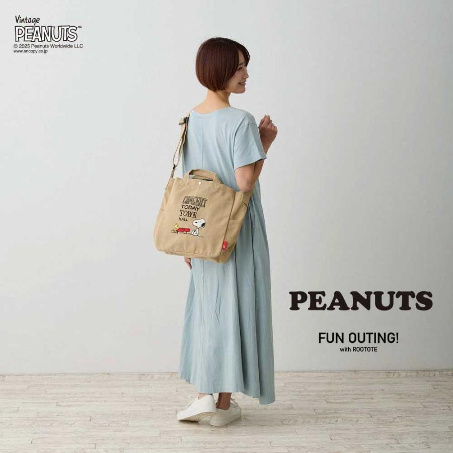 閉店セール｜スヌーピーバッグ ROOTOTE ルートート IP.ミディアム.2way.ピーナッツ-0A トートバッグ MEDIUM 2way PEANUTS 8383 アイボリー | ROOTOTE | 06