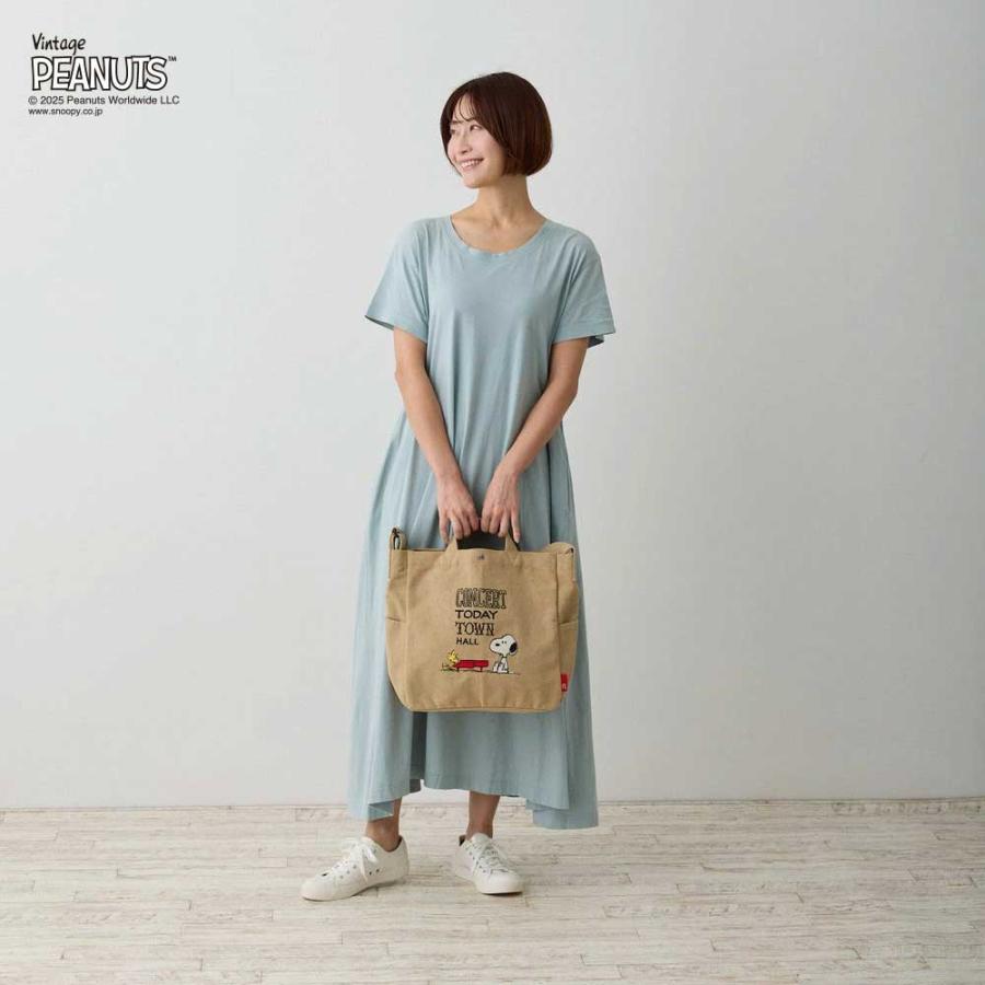 閉店セール｜スヌーピーバッグ ROOTOTE ルートート IP.ミディアム.2way.ピーナッツ-0A トートバッグ MEDIUM 2way PEANUTS 8383 アイボリー | ROOTOTE | 07