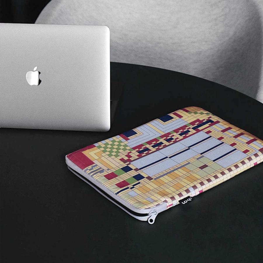 ノートパソコンケース ローキー LOQI Recycled Lap Top Sleeve PCケース ラップトップスリーブ13インチ フランクロイドライト オールドファッションウインドウ | LOQI | 01