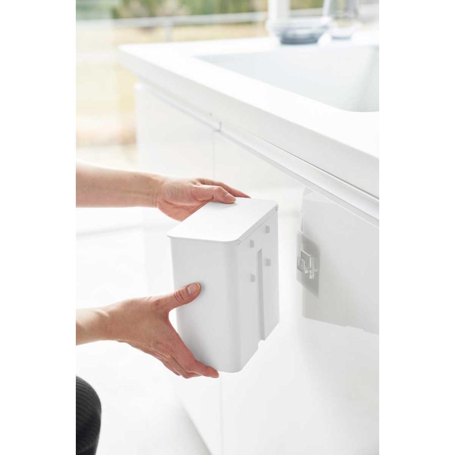 ゴミ箱 山崎実業 正規品 tower タワー フィルムフック 密閉ゴミ箱 ダストボックス ごみ箱  1520 ホワイト | tower | 04