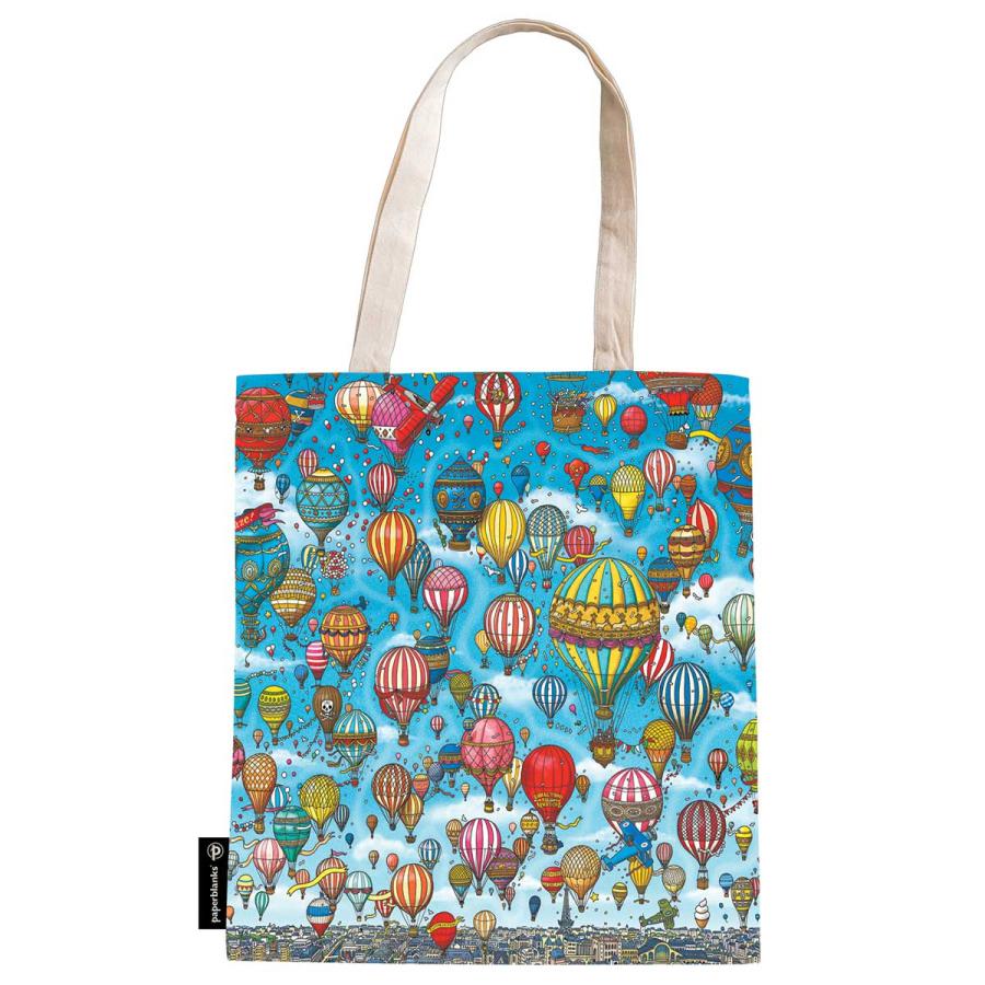 トートバッグ 正規品 paperblanks ペーパーブランクス コットントートバッグ トート バッグ コットンバッグ 気球の空&夕焼け空を気球に乗って | 