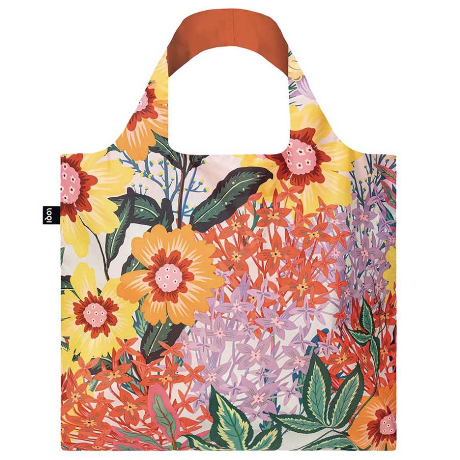 折りたたみトート エコバッグ ローキー LOQI 正規品 Recycled Bag Pouch Set 大きめ トートバッグ ARTIST Collection ポム・チャン / タイ フローラル | LOQI