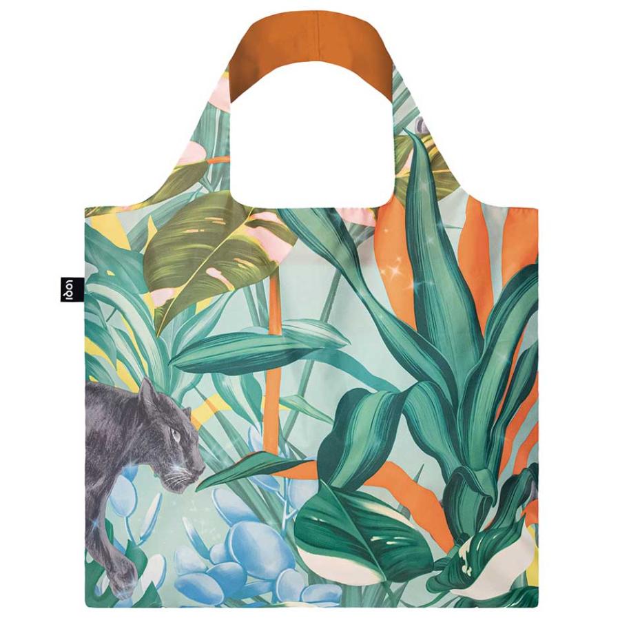 折りたたみトート エコバッグ ローキー LOQI 正規品 Recycled Bag Pouch Set 大きめ トートバッグ ARTIST Collection ポム・チャン / ワイルド フォレスト | LOQI