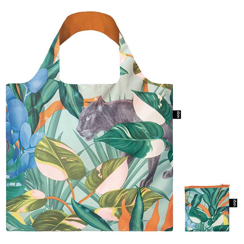 折りたたみトート エコバッグ ローキー LOQI 正規品 Recycled Bag Pouch Set 大きめ トートバッグ ARTIST Collection ポム・チャン / ワイルド フォレスト | LOQI | 02