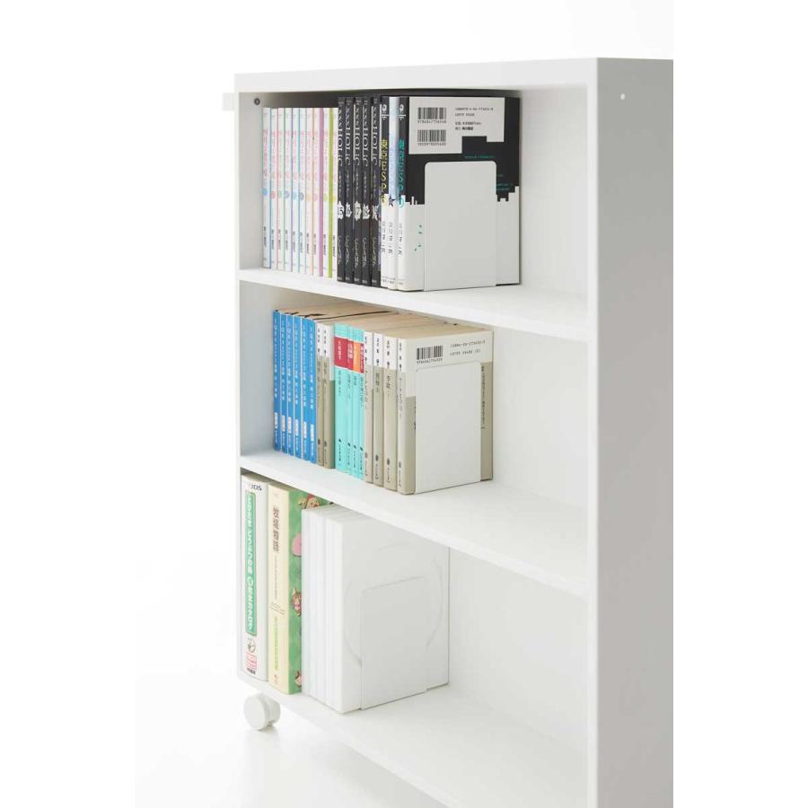 コミック本棚 山崎実業 正規品 tower タワー ハンドル付き隠せるコミックラック コミックラック  1485 ホワイト | tower | 07