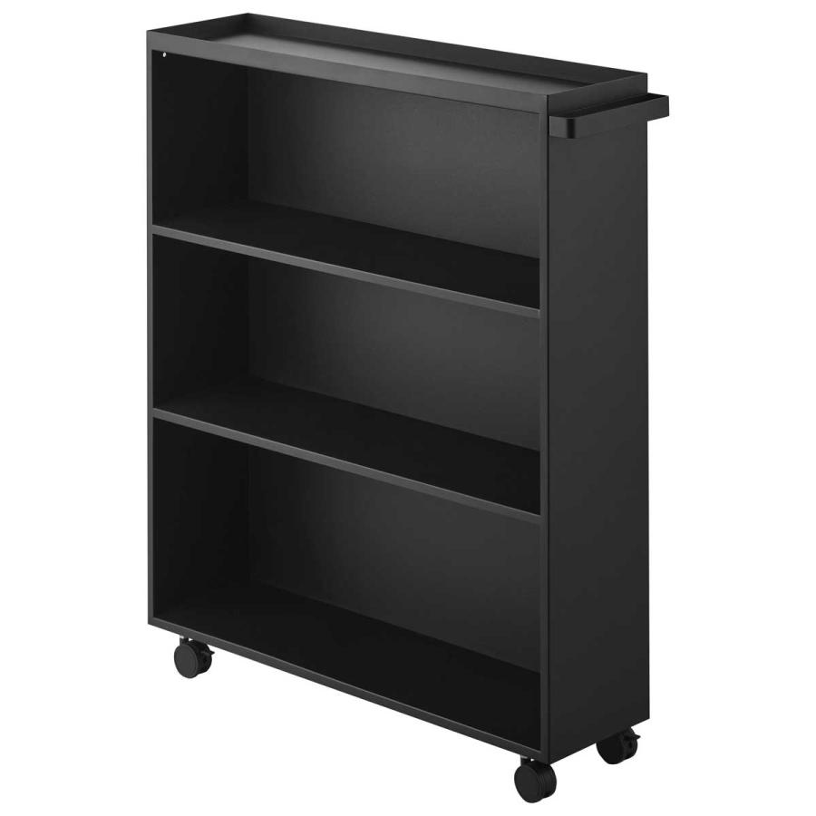 コミック本棚 山崎実業 正規品 tower タワー ハンドル付き隠せるコミックラック コミックラック  1486 ブラック | tower | 01