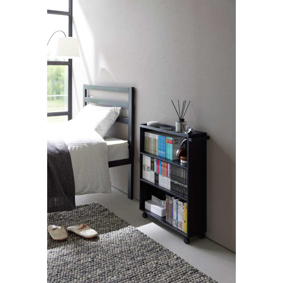 コミック本棚 山崎実業 正規品 tower タワー ハンドル付き隠せるコミックラック コミックラック  1486 ブラック | tower | 04