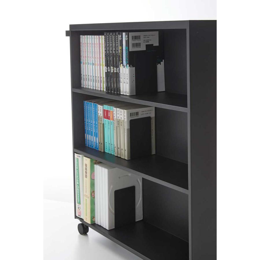 コミック本棚 山崎実業 正規品 tower タワー ハンドル付き隠せるコミックラック コミックラック  1486 ブラック | tower | 07