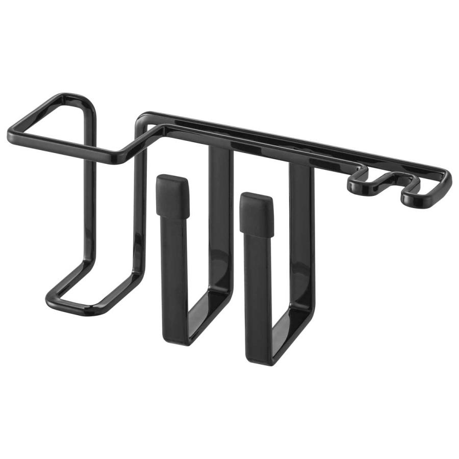 ペット用品 山崎実業 正規品 nooks ヌークス フィルムフックペット用歯磨きセットホルダー 犬用 猫用  5309 ブラック | 山崎実業 | 01