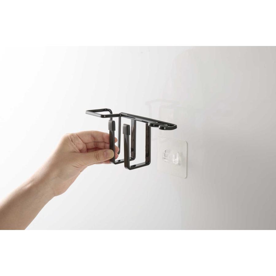 ペット用品 山崎実業 正規品 nooks ヌークス フィルムフックペット用歯磨きセットホルダー 犬用 猫用  5309 ブラック | 山崎実業 | 07