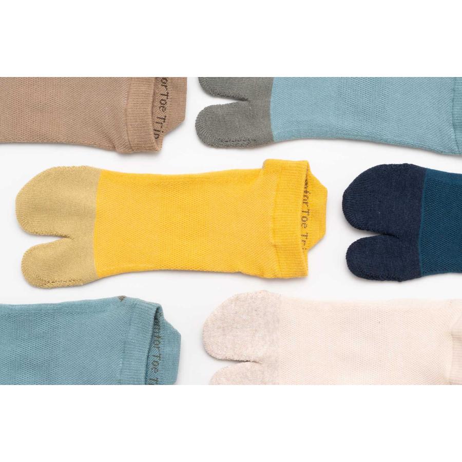 くるぶしソックス 100％ 100パーセント 100percent COMFOR TOE - Trip 日本製 靴下 コンフォルトウ トリップ レディース Moss モス | 100percent | 01