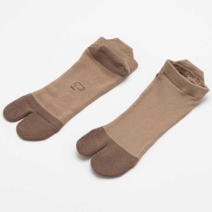 くるぶしソックス 100％ 100パーセント 100percent COMFOR TOE - Trip 日本製 靴下 コンフォルトウ トリップ レディース Walnut ウォルナット | 100percent