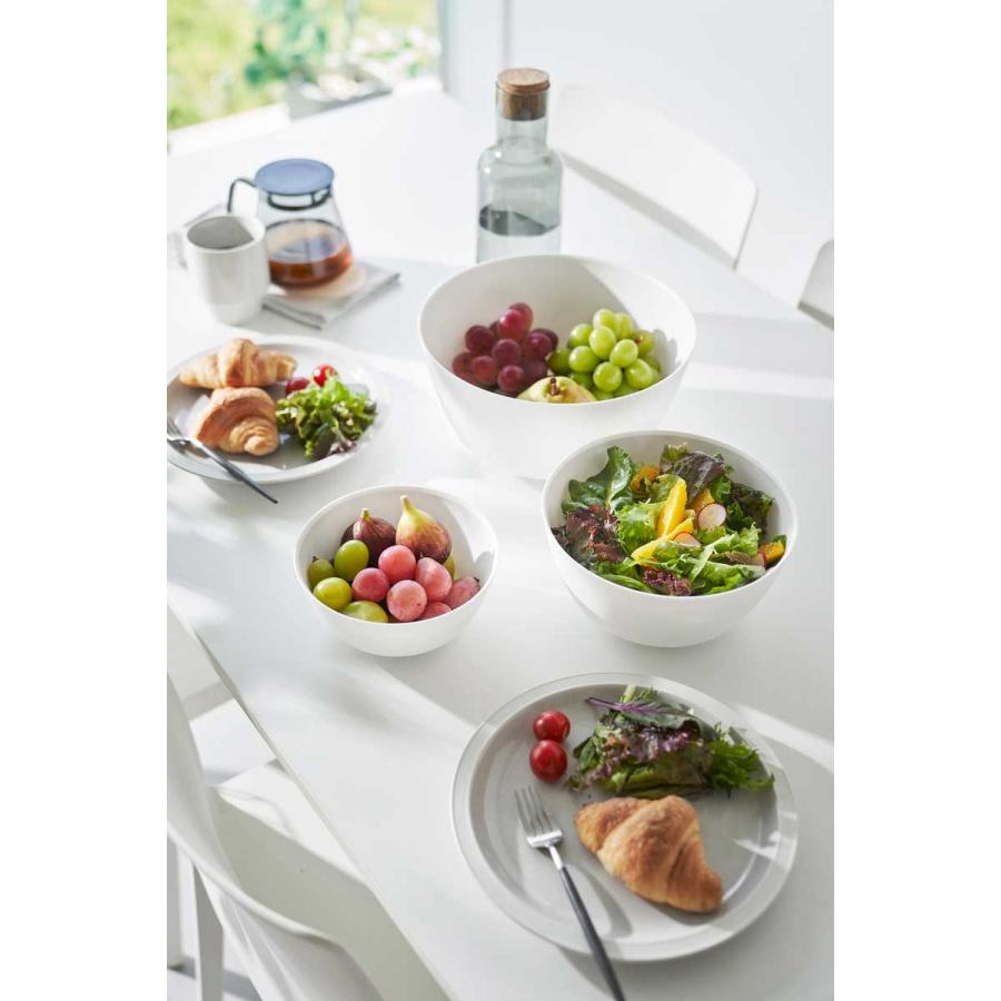 レンジボウル 山崎実業 正規品 tower タワー 傾けて混ぜやすい調理ボウル 3点セット 電子レンジ対応 料理ボウル  1391 ホワイト | tower | 03